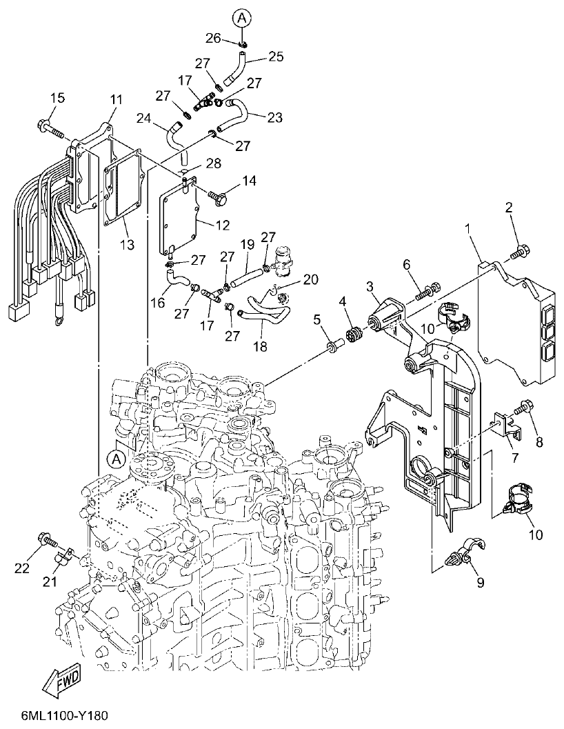 Yamaha F350BST, FL350BST ELECTRICAL 1 parts diagram